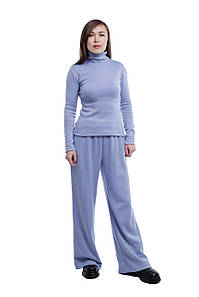 Костюм жіночій Ангора з гольфом та широкими штанами 104/205 Блакить