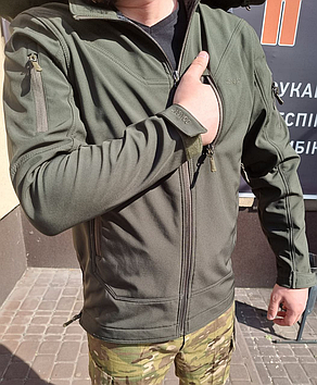 Куртка софтшел COMBAT без шеврона OLIVE SPL