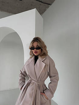 Жіноче трендове кашемірове пальто на запах (Норма і напівбатал)