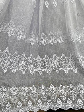 Тюль льон заввишки 2,8 м. біла, фото 3