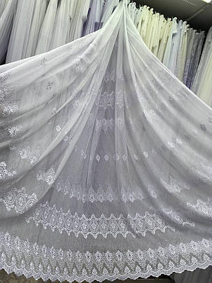 Тюль льон заввишки 2,8 м. біла, фото 1