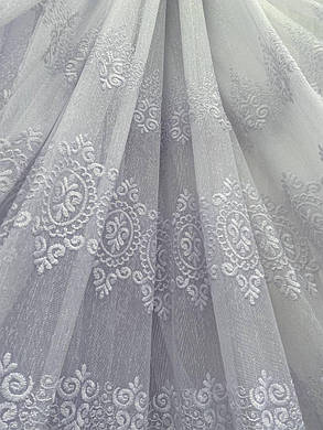 Тюль льон заввишки 2,8 м. біла, фото 2