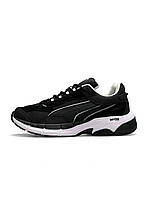 Мужские кроссовки Puma Teveris Nitro Black White (Пума Теверис Нитро)