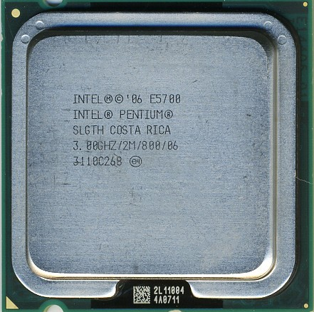 ПРОЦЕСОР 2 ЯДРА S 775 Intel Pentium E5700 2 ЯДРА по 3,0 Ghz кожне, FSB 800 s775