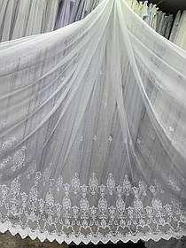 Тюль льон заввишки 2,8 м. білий