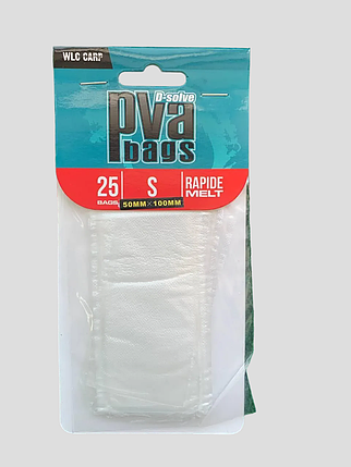 Пакет ПВА 50мм X 100 мм PVA Bags 25 шт/уп, фото 1