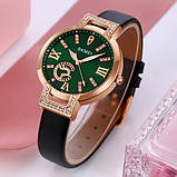 Модний кварцовий жіночий годинник Skmei 1977GNBK Green-Black, фото 4