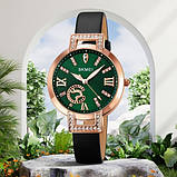 Модний кварцовий жіночий годинник Skmei 1977GNBK Green-Black, фото 5