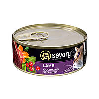 Savory Cat Can Adult Sterilised ягня k 100g