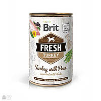 Brit Fresh Turkey/Peas k 400g индейка, горошек д/собак