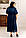 Легка темно-синя сукня вільного крою FREE SIZE (на ОГ 120-135 см) з зав'язками ззаду і вишивкою спереду №214-3, фото 2