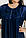 Легка темно-синя сукня вільного крою FREE SIZE (на ОГ 120-135 см) з зав'язками ззаду і вишивкою спереду №214-3, фото 4