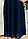 Легка темно-синя сукня вільного крою FREE SIZE (на ОГ 120-135 см) з зав'язками ззаду і вишивкою спереду №214-3, фото 5