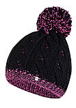 Молодіжний жіночий комплект Катріна(Catrina) ТМ Kamea (шапка і снуд), вовняний, колір чорний з рожевим, розмір 56-59, фото 2