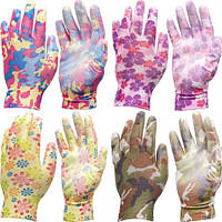 Від 12 шт. Рукавички прогумовані жіночі з малюнком Х4-2 купити дешево оптом в інтернет-магазині