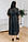 Легка темно-сіра сукня вільного крою FREE SIZE (на ОГ 120-135 см) з зав'язками ззаду і вишивкою спереду №214-2, фото 5