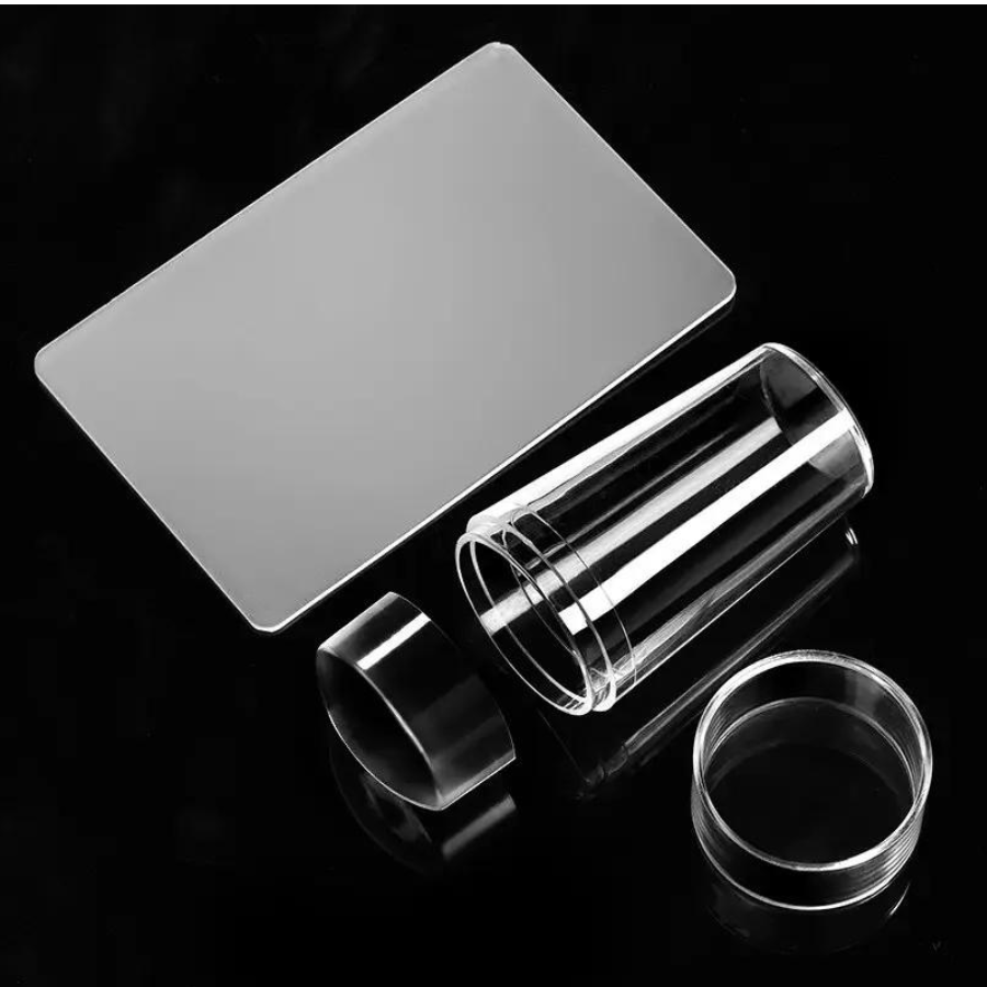 Штамп прозорий вузький з кришкою, фото 1