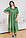 Легка світло-зелена сукня вільного крою FREE SIZE (на ОГ 120-135) з зав'язками ззаду і вишивкою спереду №214-4, фото 2