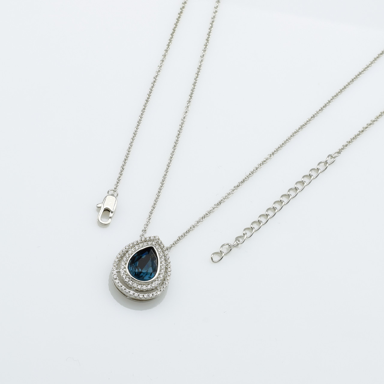 XUPING Кольє Родій Довжина 40.5+5см, Ширина 0.1см, Кулон Swarovski Висота 1.8см, Ширина 1.4см