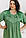Легка світло-зелена сукня вільного крою FREE SIZE (на ОГ 120-135) з зав'язками ззаду і вишивкою спереду №214-4, фото 3