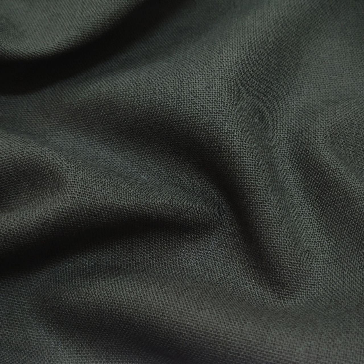 Відріз 1,4м льон однотон хакі, фото 1