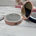 Кругле кишенькове дзеркало для макіяжу з LED підсвічуванням Make Up Mirror USB, фото 4