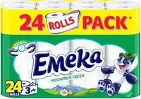 Туалетний папір Emeka Mountain Fresh 24 рулони тришаровий