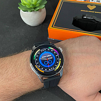 Умные стильные смарт часы для мужчин, взрослые мужские наручные смарт-часы Smart Watch с амулед экраном