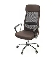 Кресло офисное на колесиках АКЛАС Гилмор FX CH TILT компьютерное кресло ткань коричневое с нагрузкой до 120 кг