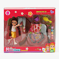 Ляльковий набір 55816 (48/2) лялечка, конячка, аксесуари, в коробці