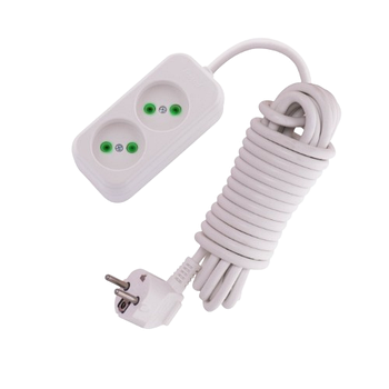 Подовжувач без заземлення 2 розетки 5м Letitia Лезард