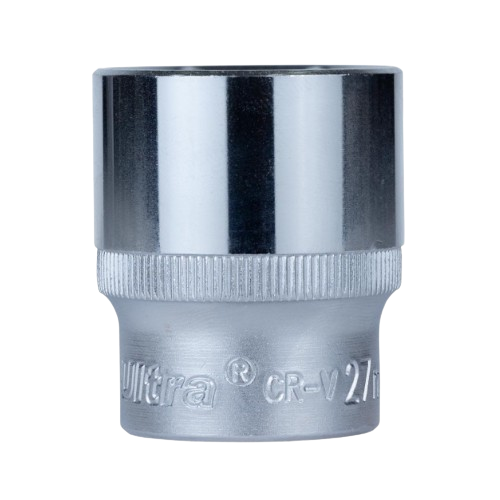 Насадка шестигранна коротка 1/2" 27 мм CrV Ultra, фото 1