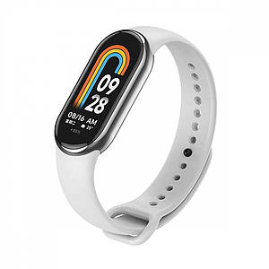 Ремінець Silicone для Xiaomi Mi Band 8 (Siver/White)