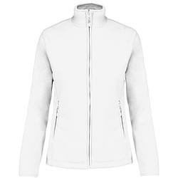 Жіноча флісова куртка на блискавці біла