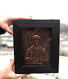 Мідна ікона Микола чудотворець L (23Х27см) ексклюзивна ОСВЕЧЕННА, фото 4
