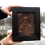 Мідна ікона Микола чудотворець L (23Х27см) ексклюзивна ОСВЕЧЕННА, фото 6