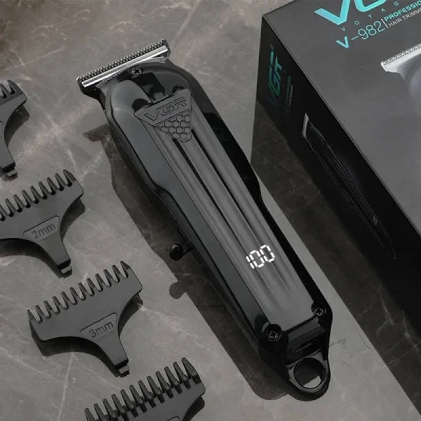 Якісний триммер машинка для стриження волосся VGR V-982 Professional 4 насадки