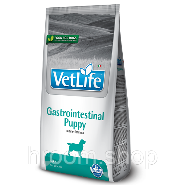 Сухий корм для цуценят Farmina Vet Life Gastrointestinal Puppy- 2кг дієтичне харчування при захворюванні ШКТ