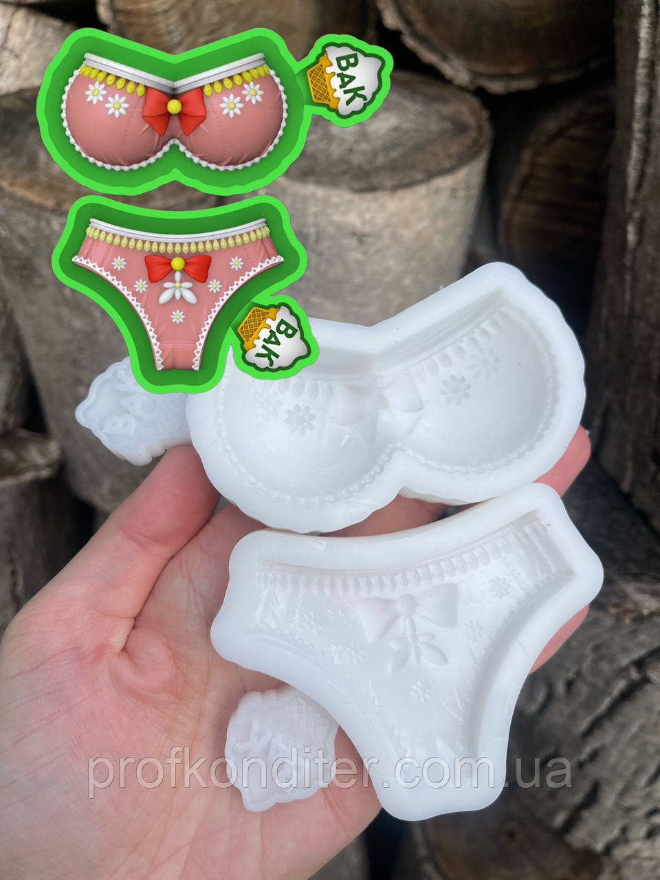 Ексклюзив! Силіконовий молд для шоколаду та ін "Комплект білизни", фото 1