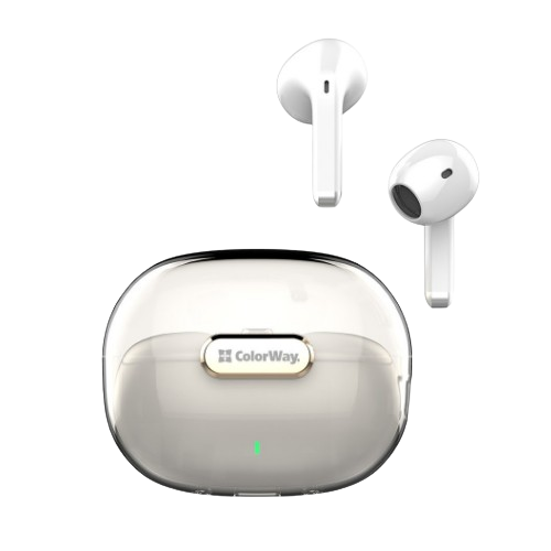 Навушники бездротові ColorWay slim Earbuds CW-TWS2WT білий, фото 1