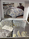 Постільна білизна сатин Laura Grand євророзмір 200х230, фото 9