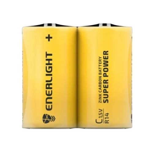 Батарейка сольова С/R14 (пл-2шт) Enerlight SuperPower