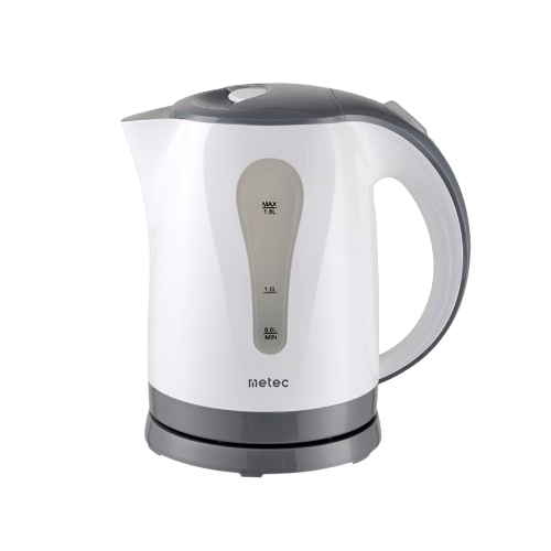 Електрочайник 1,8л 1850-2200W пластик біло-сірий EK-02PWG Metec
