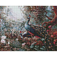 Toys Алмазная мозаика "Сказочные павлины" ©Сергей Лобач Идейка AMO7336 40х50 см