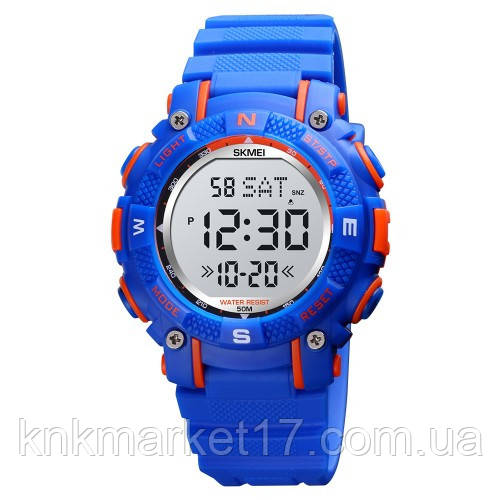 Дитячий ручний водонепроникний (50м) стильний годинник Skmei 1613BU Blue, фото 1