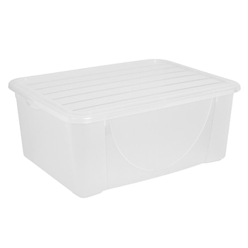 Ємність 9,6л для зберігання речей з кришкою прозорий Алеана