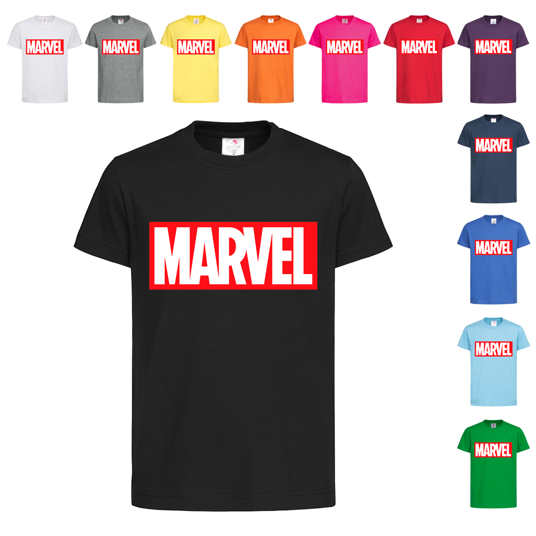 Чорна дитяча футболка Marvel Logo (12-2-12-1), фото 1
