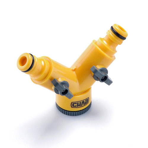 Розподільник 1/2", вхід 1/2"+3/4" 2-х канальний з адаптерами СИЛА