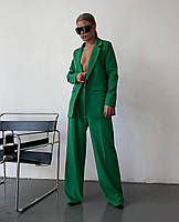 Брючний жіночий костюм піджак і брюки у кольорах, фото 2
