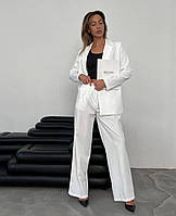 Брючний жіночий костюм піджак і брюки у кольорах, фото 3